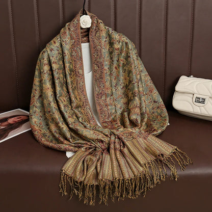 Pashmina Scarf Cotton-Polyester Blend Cashmere-Like Feel All-Season Wrap