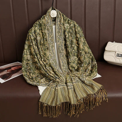Pashmina Scarf Cotton-Polyester Blend Cashmere-Like Feel All-Season Wrap