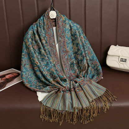 Pashmina Scarf Cotton-Polyester Blend Cashmere-Like Feel All-Season Wrap