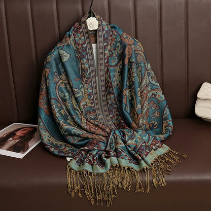 Pashmina Scarf Cotton-Polyester Blend Cashmere-Like Feel All-Season Wrap
