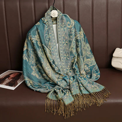 Pashmina Scarf Cotton-Polyester Blend Cashmere-Like Feel All-Season Wrap