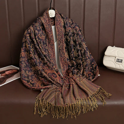 Pashmina Scarf Cotton-Polyester Blend Cashmere-Like Feel All-Season Wrap