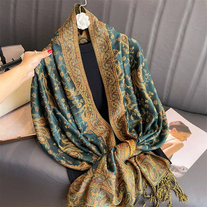 Pashmina Scarf Cotton-Polyester Blend Cashmere-Like Feel All-Season Wrap
