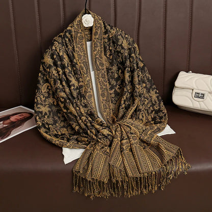 Pashmina Scarf Cotton-Polyester Blend Cashmere-Like Feel All-Season Wrap