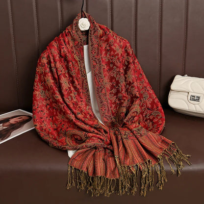 Pashmina Scarf Cotton-Polyester Blend Cashmere-Like Feel All-Season Wrap