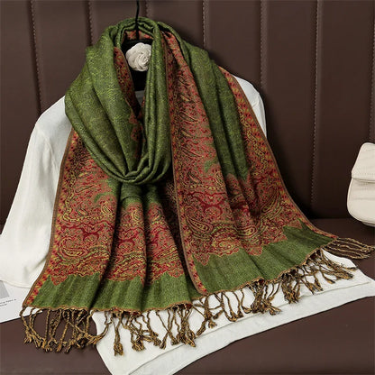 Pashmina Scarf Cotton-Polyester Blend Cashmere-Like Feel All-Season Wrap