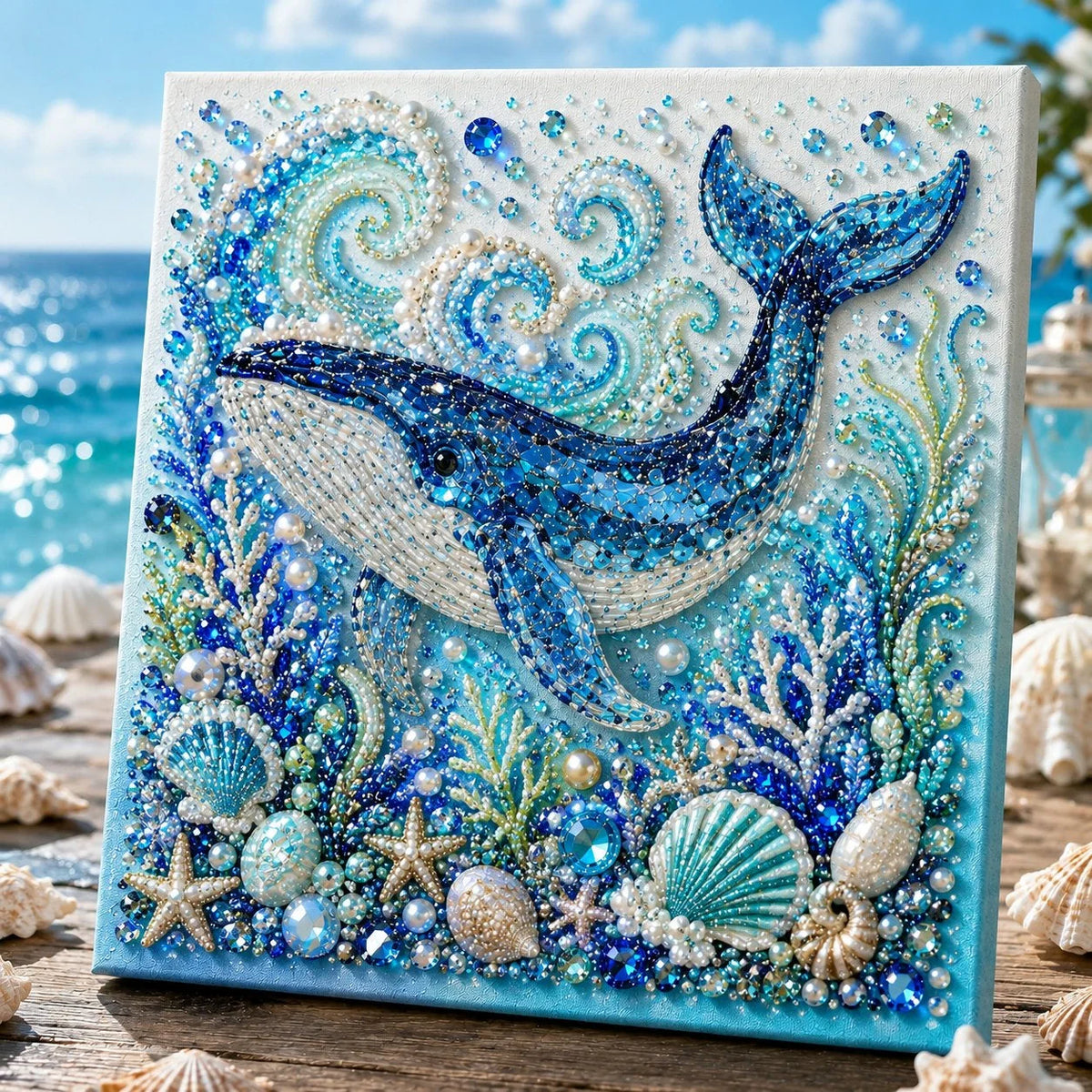 Pearl Bead Art Kit 3D Ocean Animal Mosaic