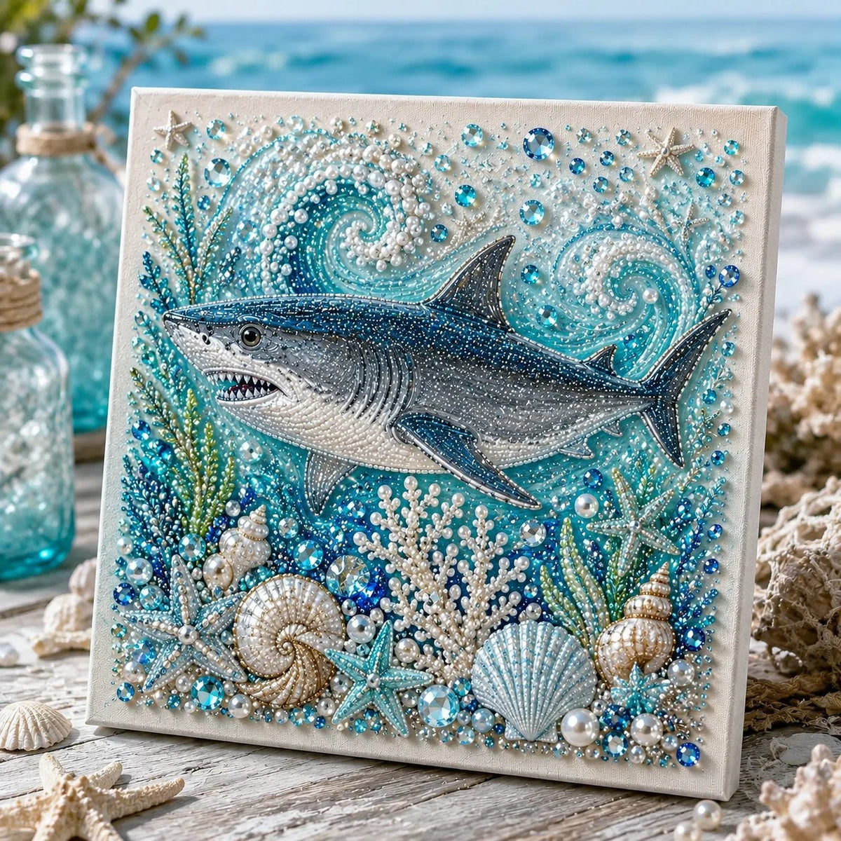 Pearl Bead Art Kit 3D Ocean Animal Mosaic
