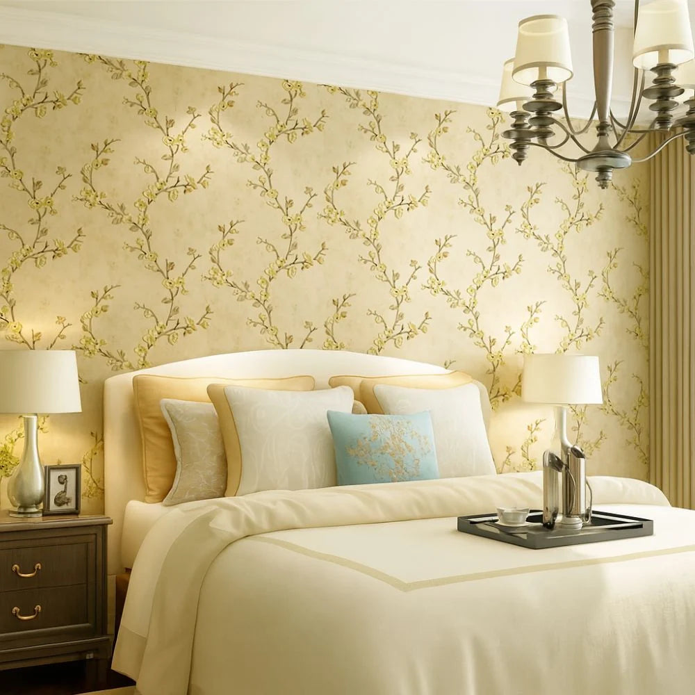 Peel & Stick Wallpaper Soft Floral Removable & Waterproof
