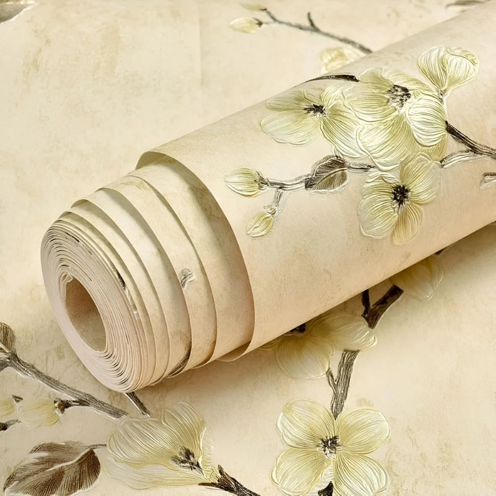 Peel & Stick Wallpaper Soft Floral Removable & Waterproof