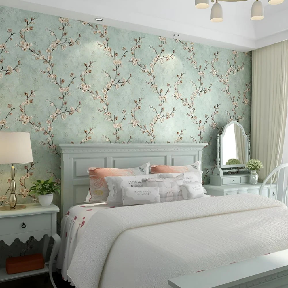 Peel & Stick Wallpaper Soft Floral Removable & Waterproof