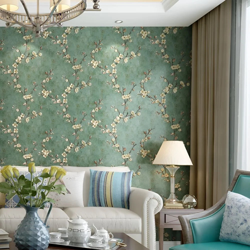 Peel & Stick Wallpaper Soft Floral Removable & Waterproof