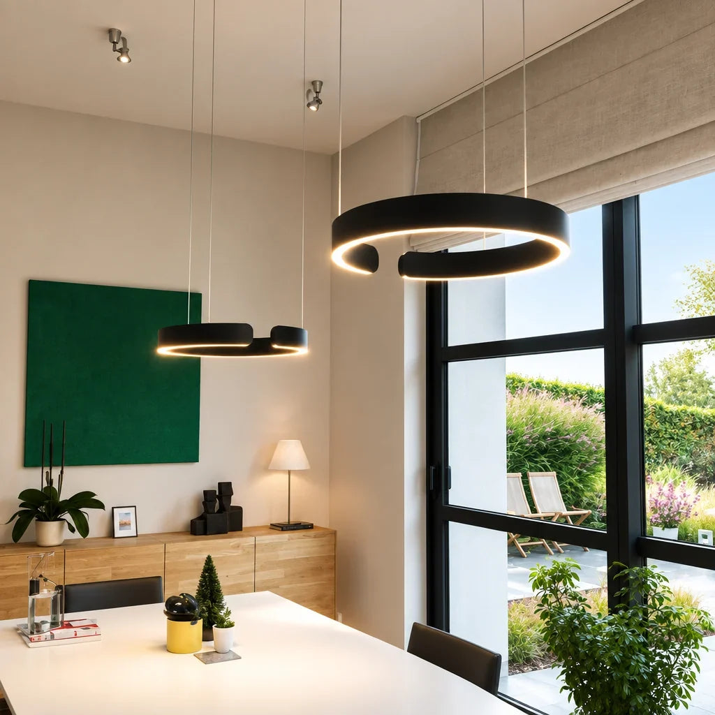 Pendant Ceiling Light Integrated LED Height-Adjustable Suspension