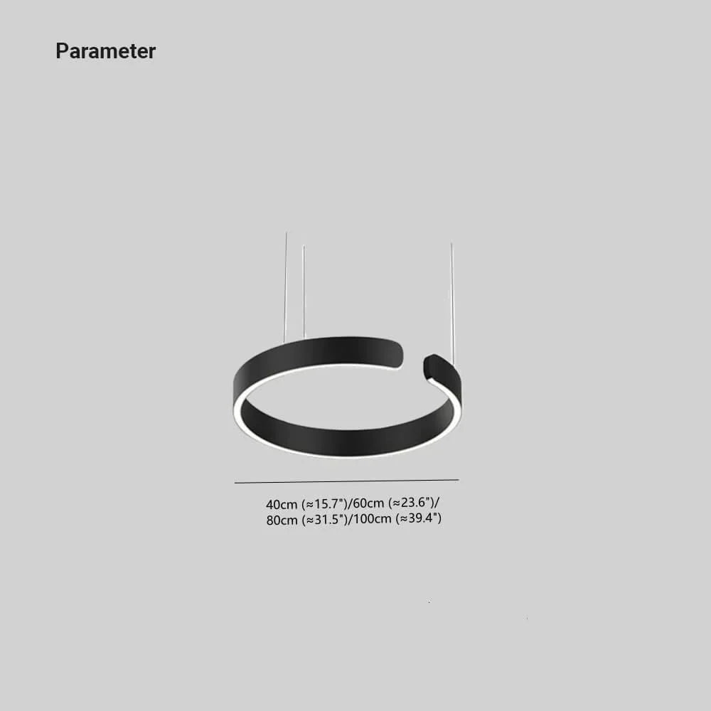 Pendant Ceiling Light Integrated LED Height-Adjustable Suspension