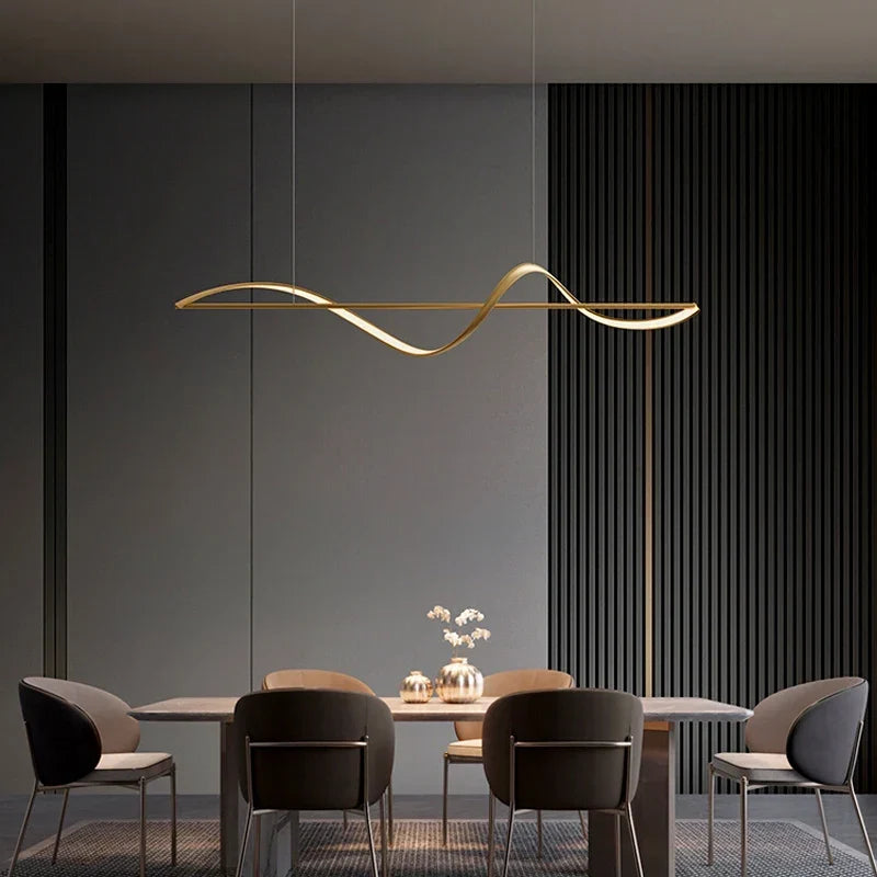 Pendant Chandelier Spiral LED Dimmable Remote Control