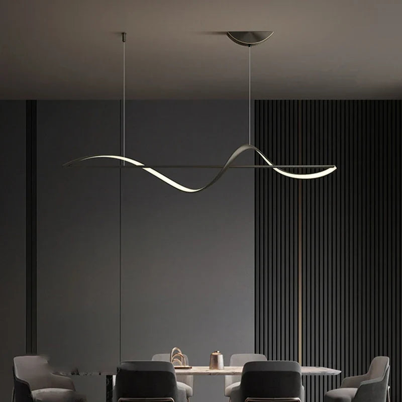 Pendant Chandelier Spiral LED Dimmable Remote Control