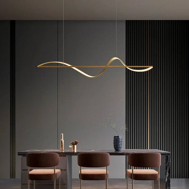 Pendant Chandelier Spiral LED Dimmable Remote Control