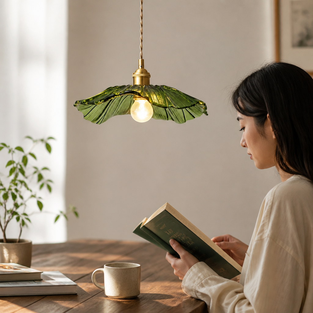 Pendant Lamp Hand-Shaped Glass Warm Glow