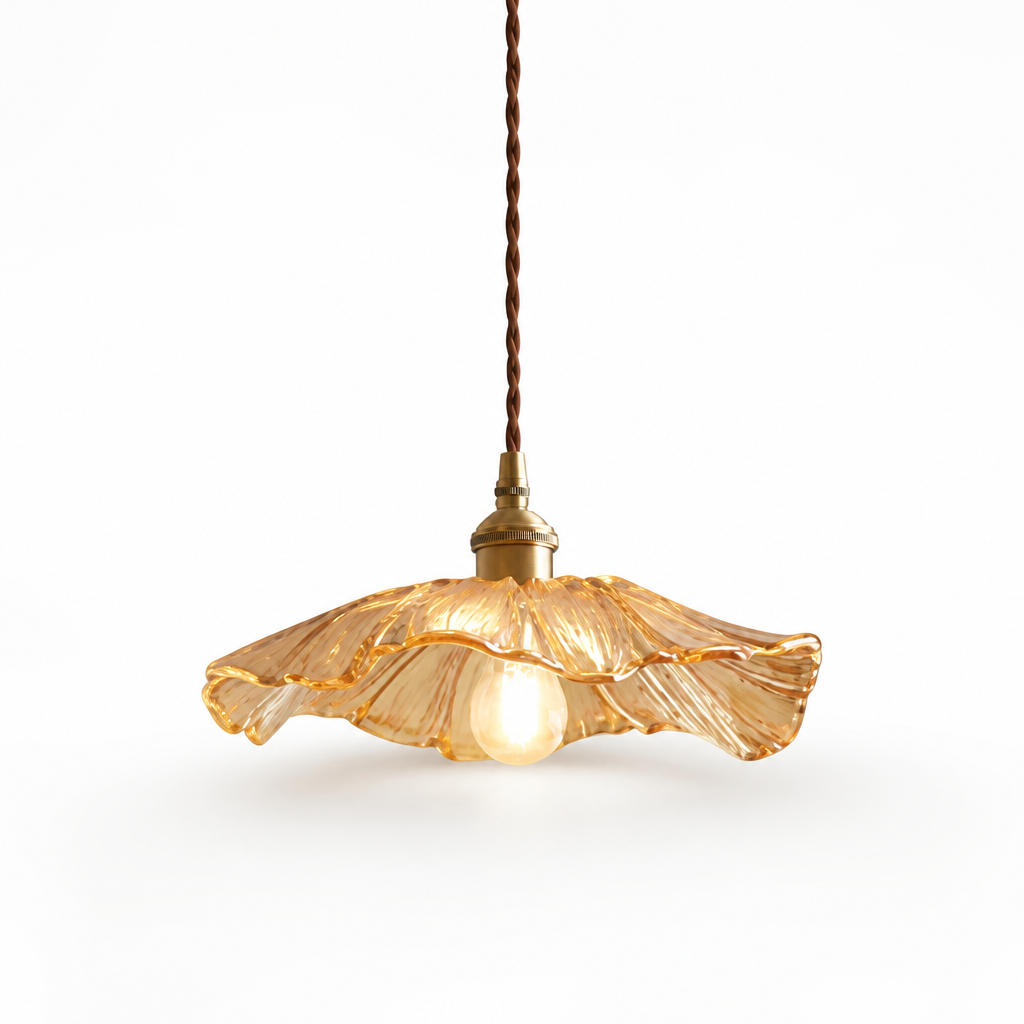 Pendant Lamp Hand-Shaped Glass Warm Glow