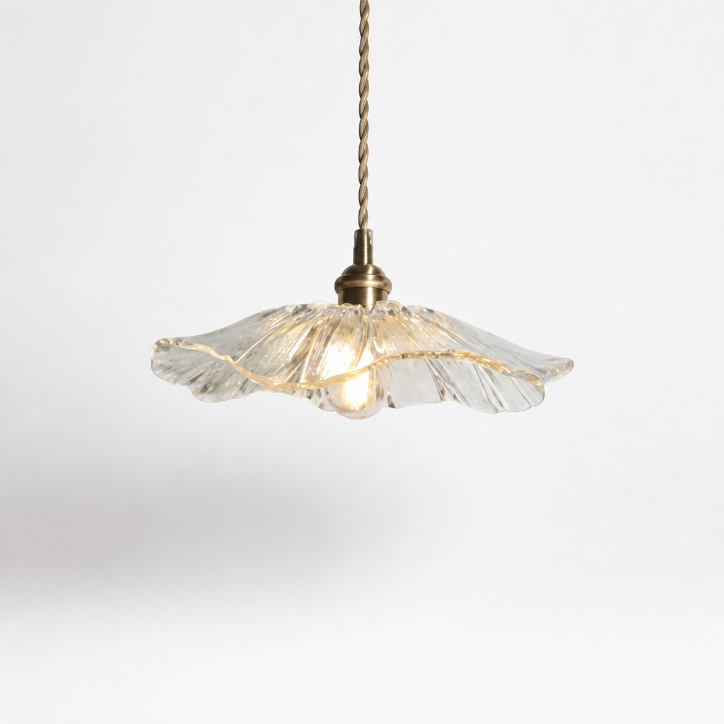 Pendant Lamp Hand-Shaped Glass Warm Glow