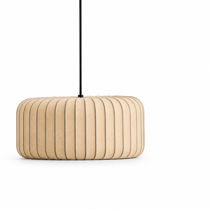 Pendant Lamp Handcrafted Fabric Shade Soft Diffused Light