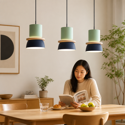 Pendant Lamp Layered Geometric Diffuse Light Colors & Sizes