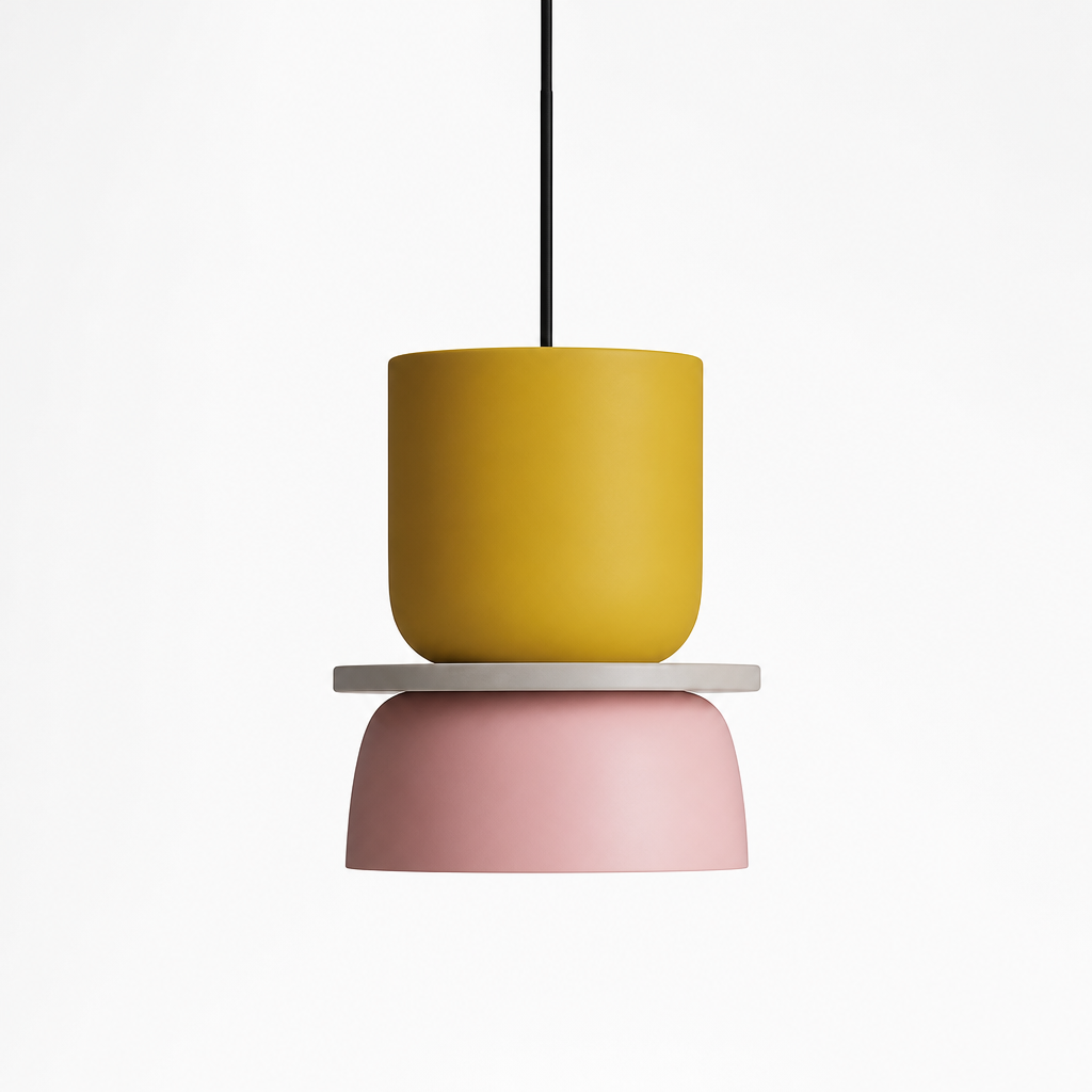 Pendant Lamp Layered Geometric Diffuse Light Colors & Sizes