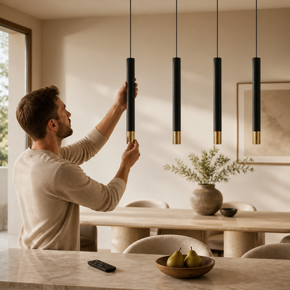 Pendant Light Adjustable Height & Dimmable Aluminum