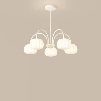 Pendant Light Branch Design Pumpkin Shades 5-8 Lights