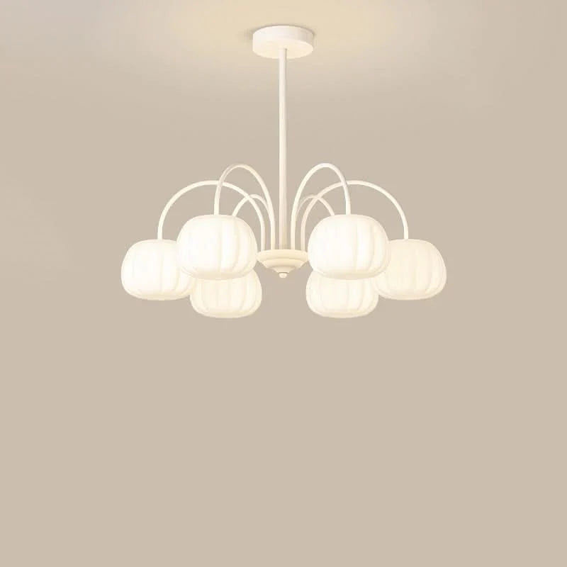 Pendant Light Branch Design Pumpkin Shades 5-8 Lights