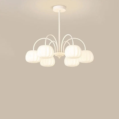 Pendant Light Branch Design Pumpkin Shades 5-8 Lights