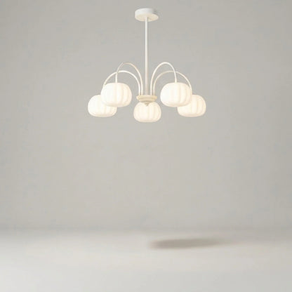 Pendant Light Branch Design Pumpkin Shades 5-8 Lights