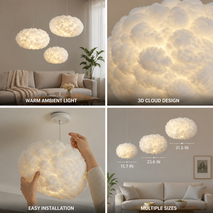 Pendant Light Cloud-Shaped Warm White LED