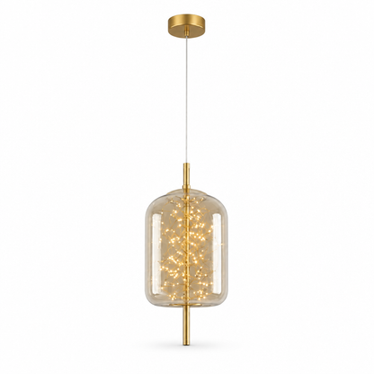 Pendant Light Energy-Efficient LED Smoky Glass Adjustable Wire
