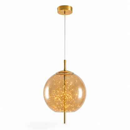 Pendant Light Energy-Efficient LED Smoky Glass Adjustable Wire