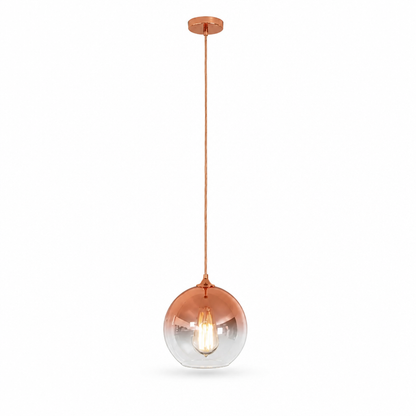 Pendant Light Metallic Gradient Glass Energy-Efficient LED