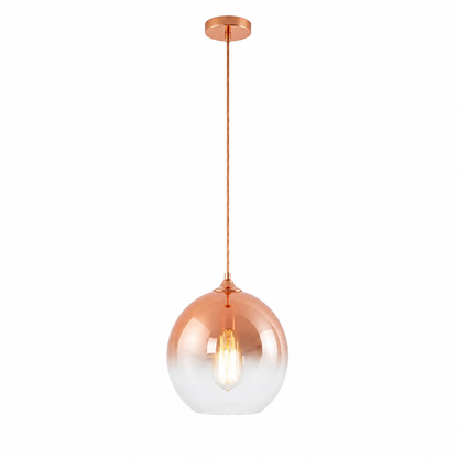 Pendant Light Metallic Gradient Glass Energy-Efficient LED