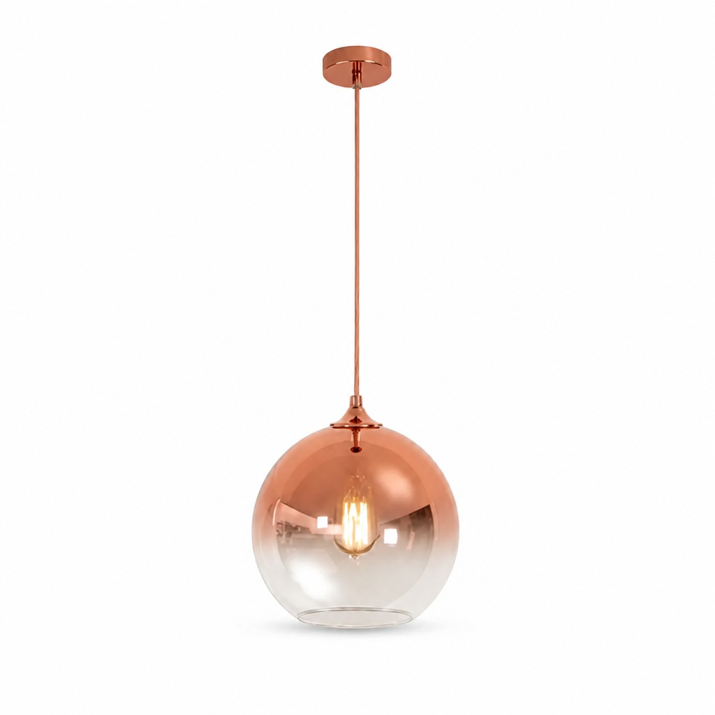 Pendant Light Metallic Gradient Glass Energy-Efficient LED