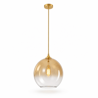 Pendant Light Metallic Gradient Glass Energy-Efficient LED