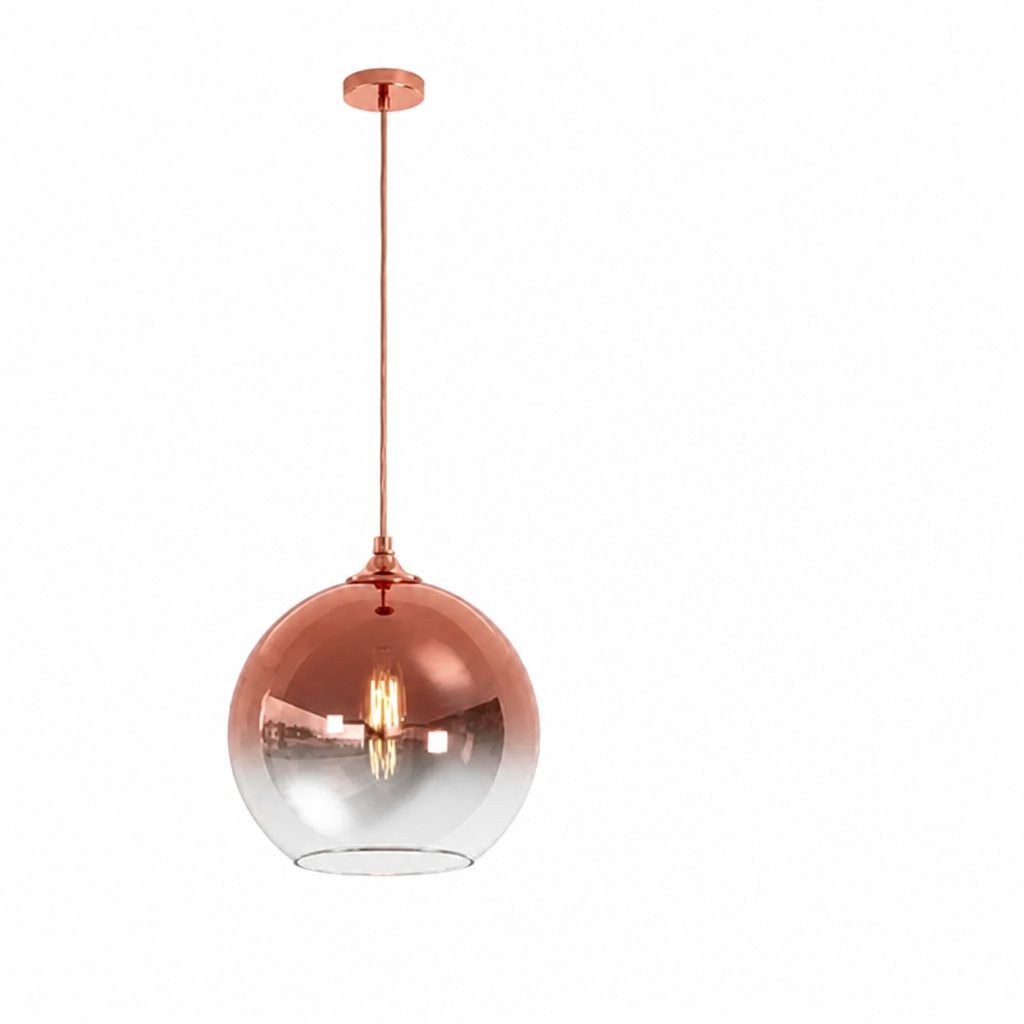 Pendant Light Metallic Gradient Glass Energy-Efficient LED