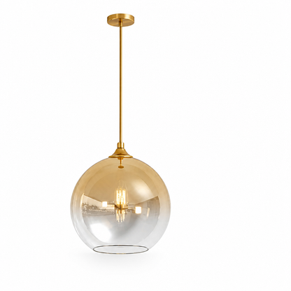 Pendant Light Metallic Gradient Glass Energy-Efficient LED