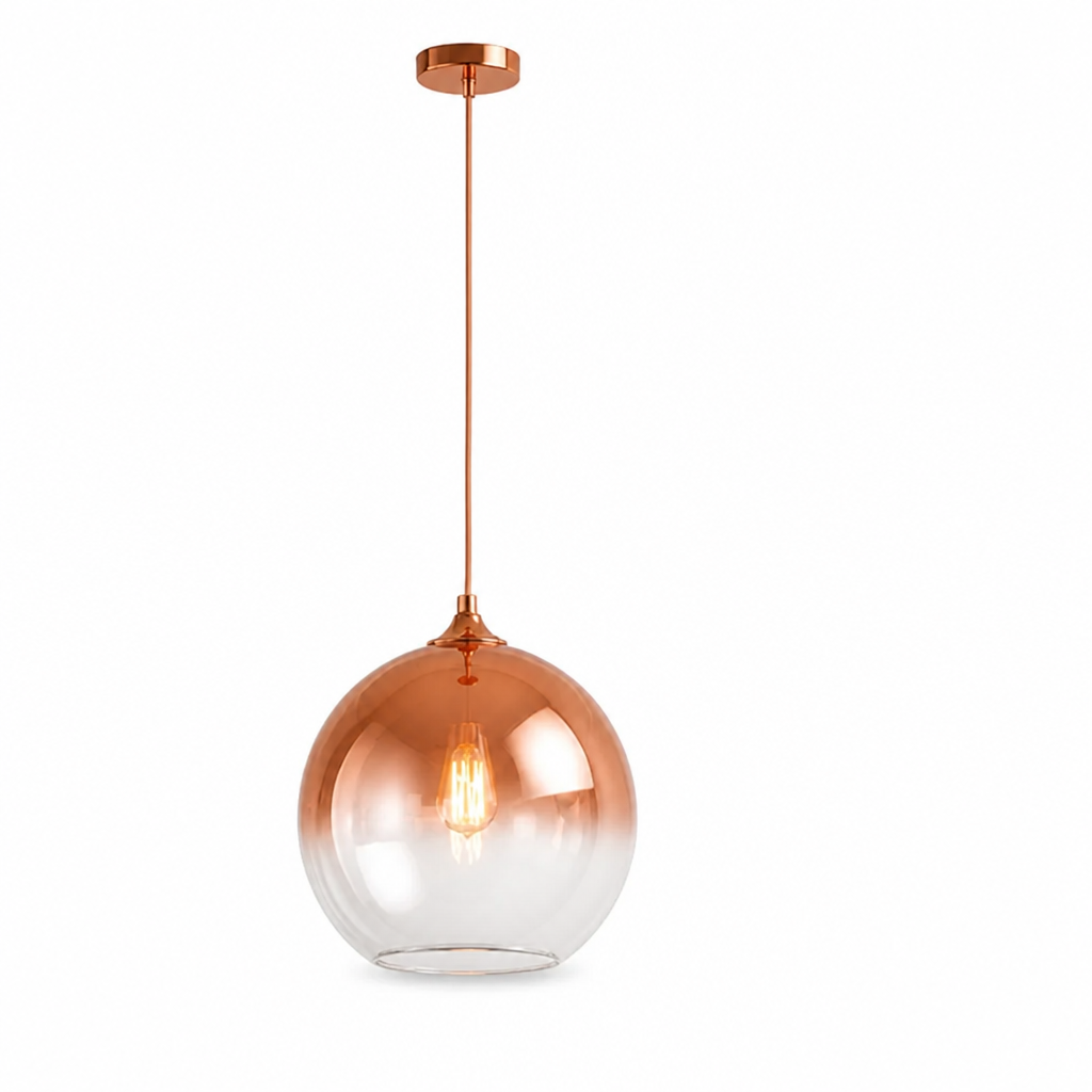 Pendant Light Metallic Gradient Glass Energy-Efficient LED