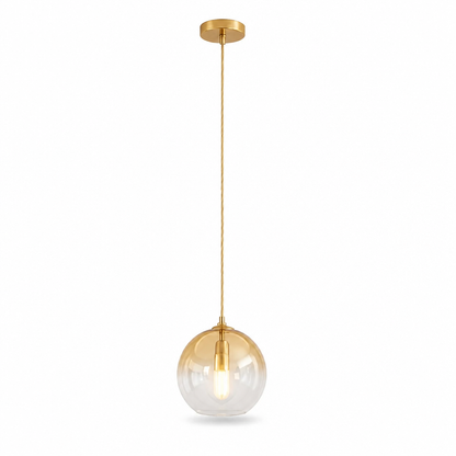 Pendant Light Metallic Gradient Glass Energy-Efficient LED