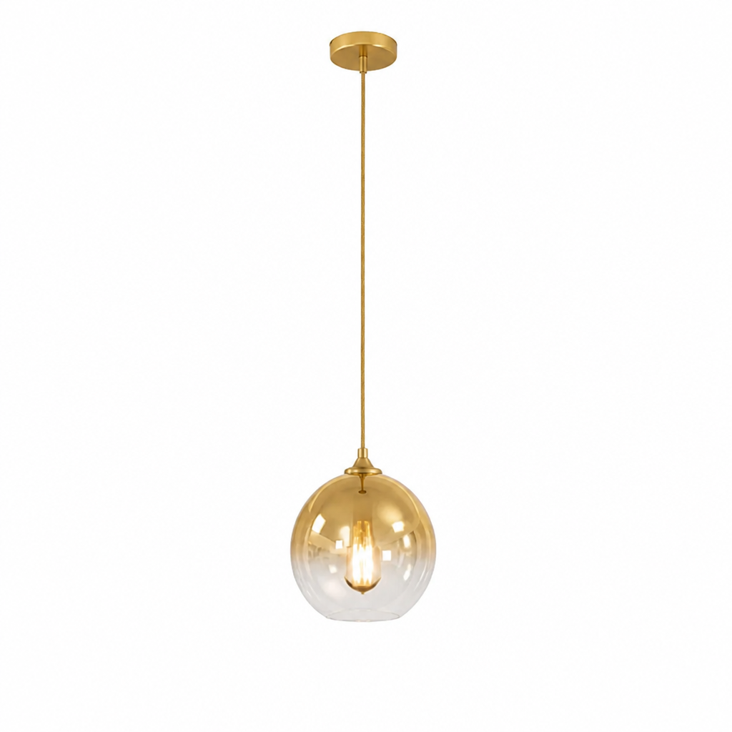 Pendant Light Metallic Gradient Glass Energy-Efficient LED