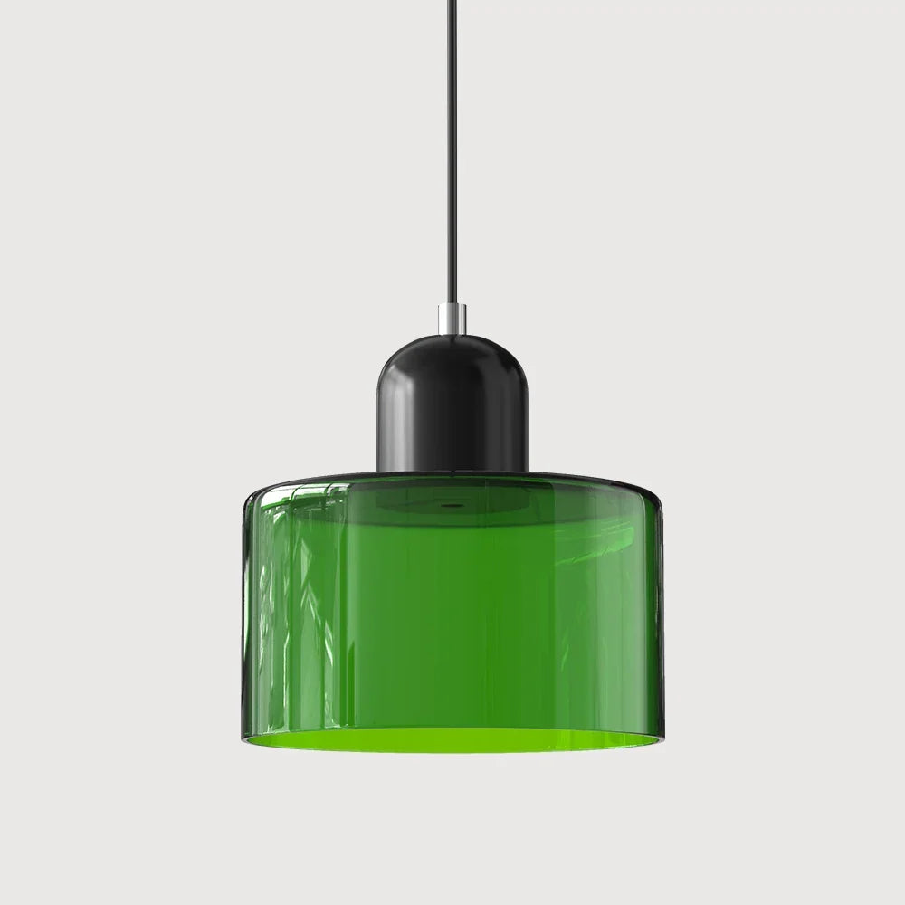 Pendant Light Tinted Glass Bauhaus Design Warm Glow