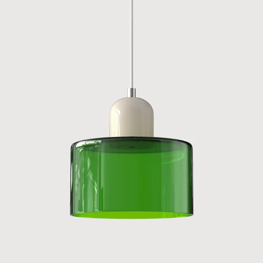 Pendant Light Tinted Glass Bauhaus Design Warm Glow