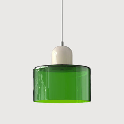 Pendant Light Tinted Glass Bauhaus Design Warm Glow