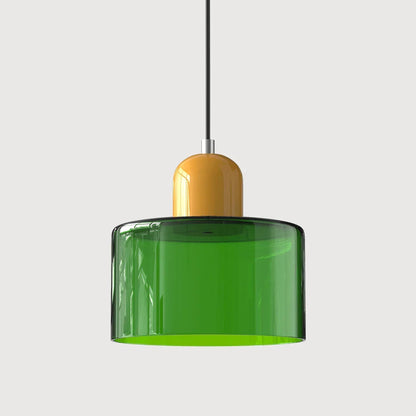 Pendant Light Tinted Glass Bauhaus Design Warm Glow