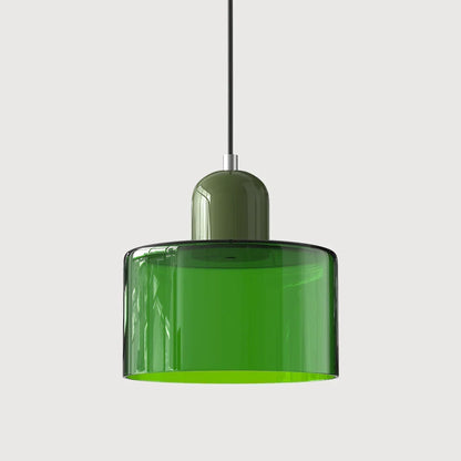 Pendant Light Tinted Glass Bauhaus Design Warm Glow