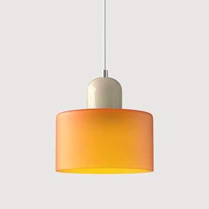 Pendant Light Tinted Glass Bauhaus Design Warm Glow